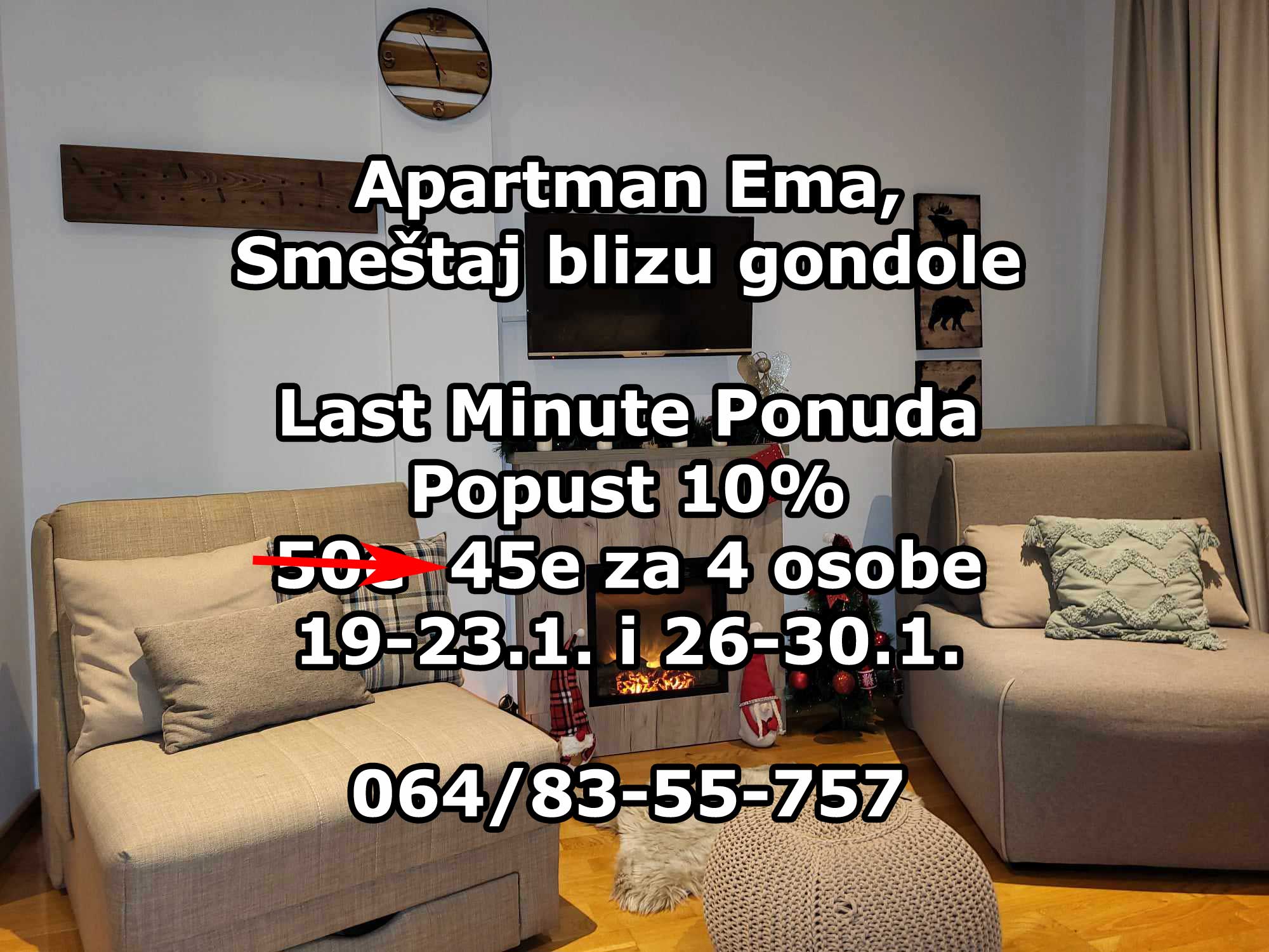 Apartman Ema, Kopaonik - Brzeće, BLIZU GONDOLE Kopaonik-Brzeće - Last Minute Ponuda 50e